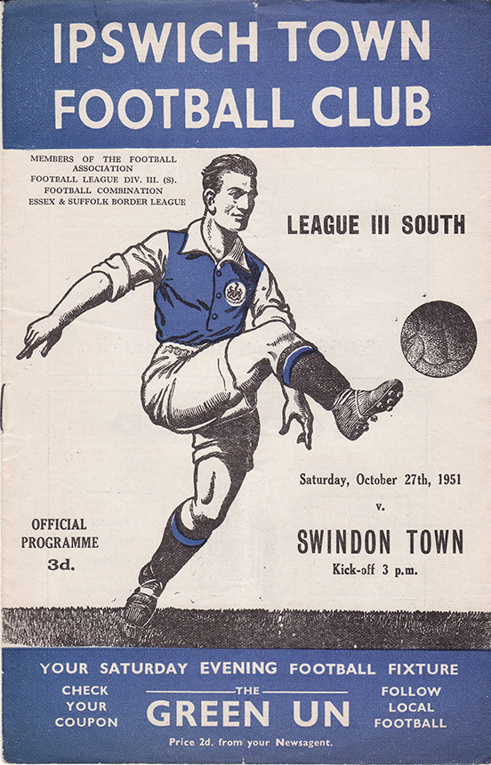 <b>Saturday, October 27, 1951</b><br />vs. Ipswich Town (Away)